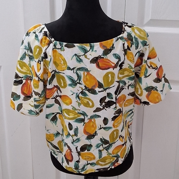 Ava James Linen Blend Pear Top Size XL - Picture 5 of 10